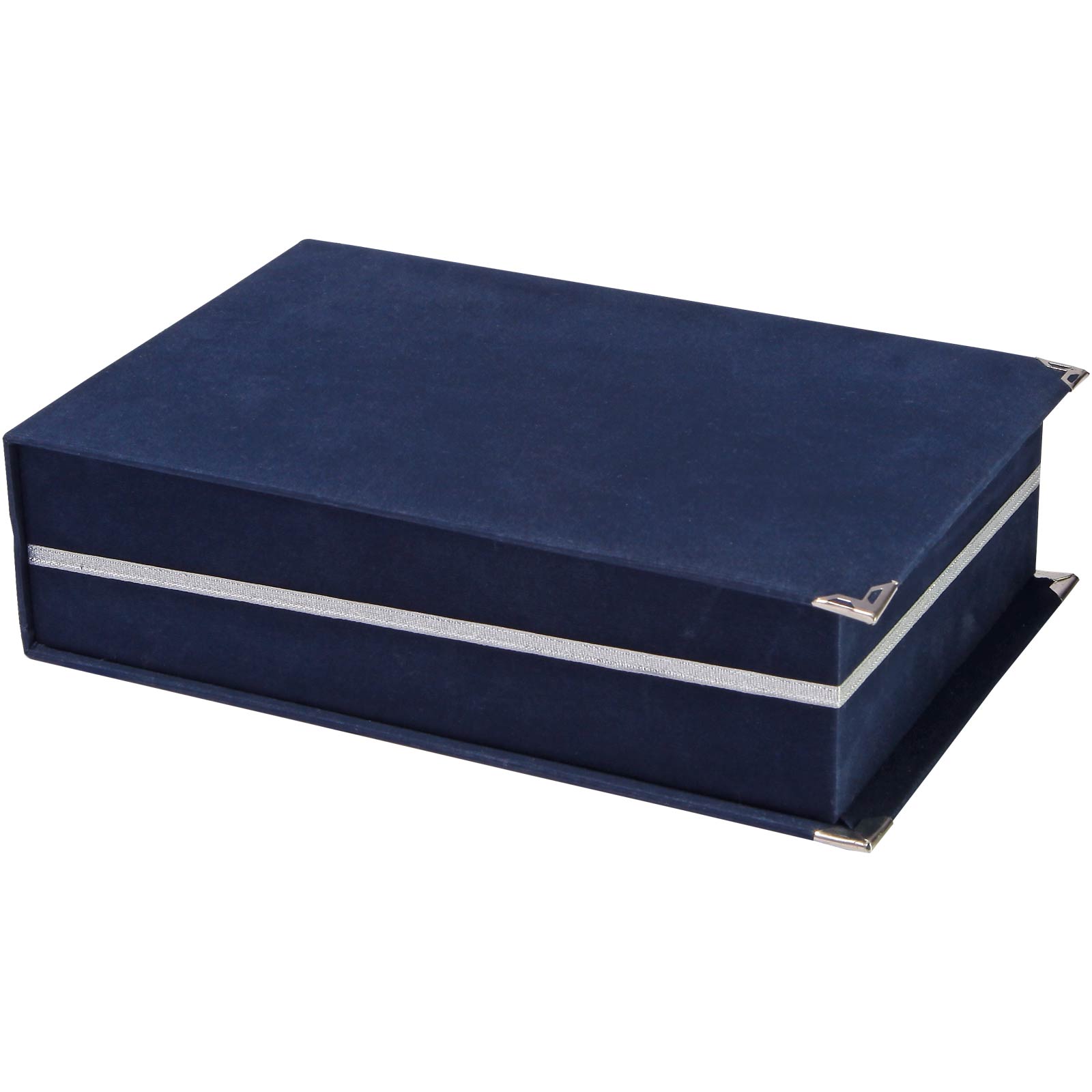 KAŞMİR LACİVERT KADİFE PLAKET KUTUSU (14X24 CM) 2