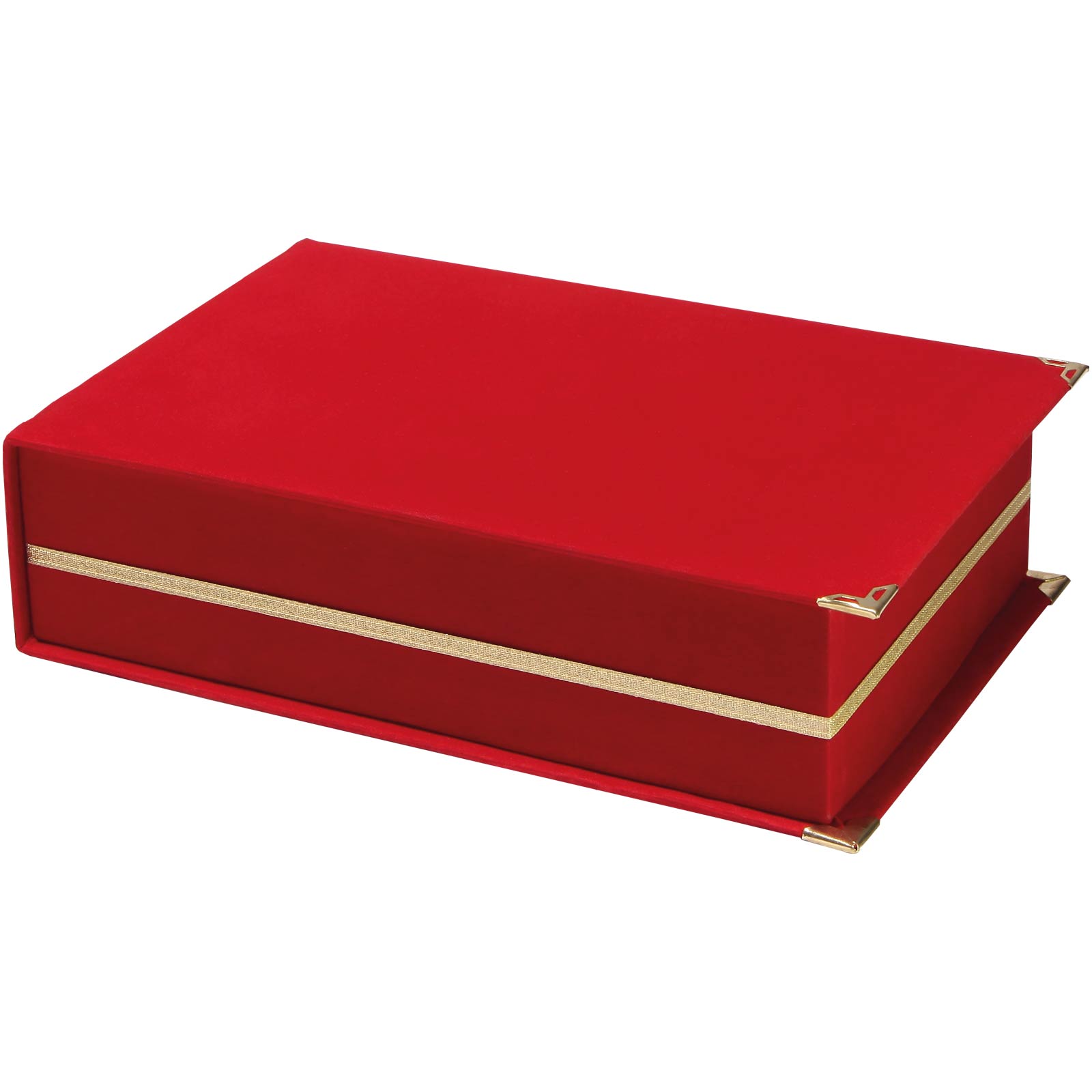 KAŞMİR KIRMIZI KADİFE PLAKET KUTUSU (16X28 CM) 2