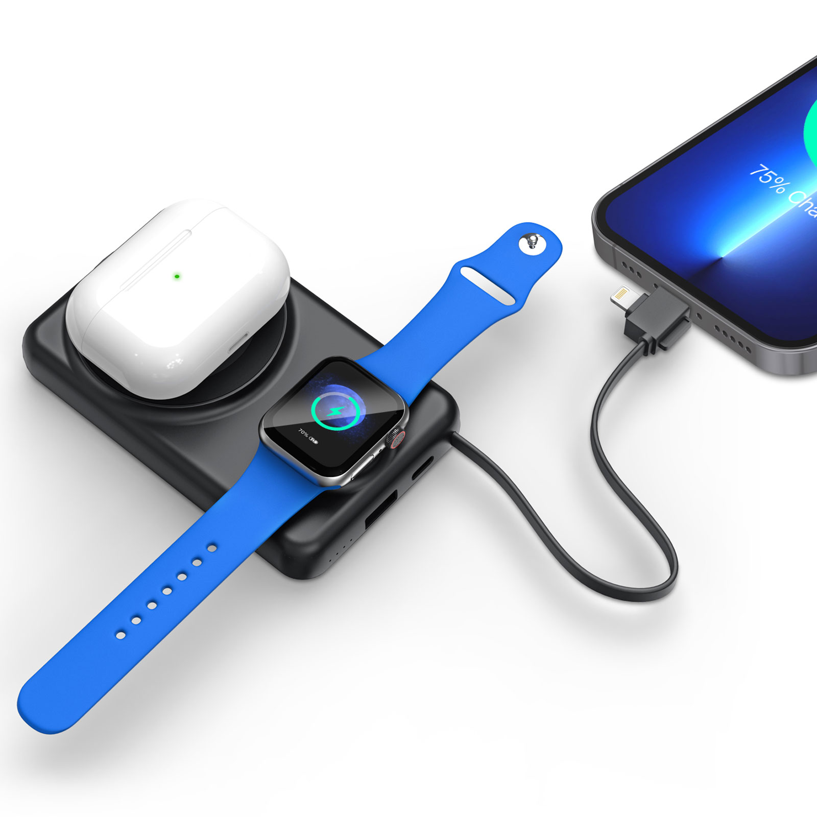 KAYABEYİ 10.000 MAH SİYAH MAGSAFE & WIRELESS POWERBANK 4