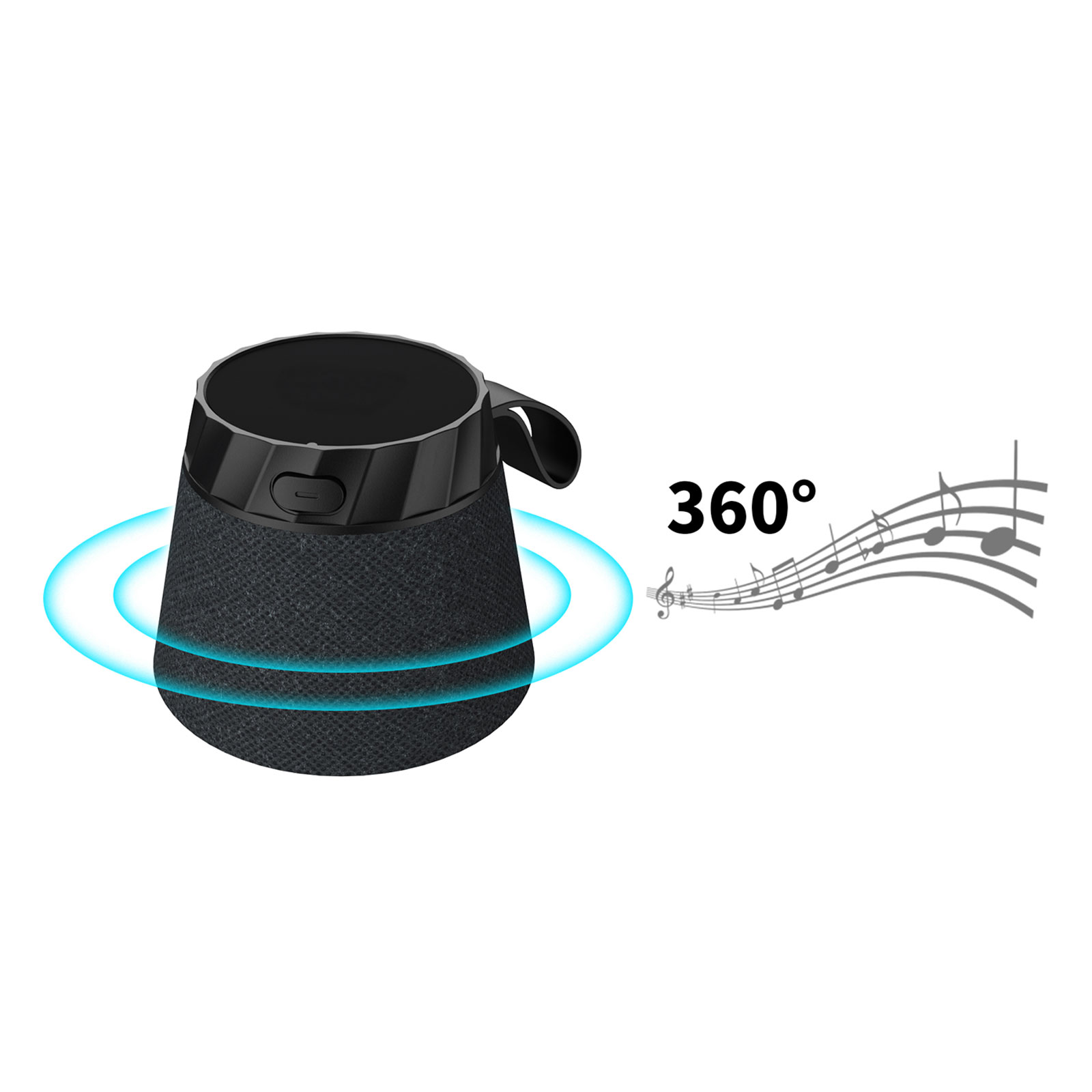 YANKI SİYAH BLUETOOTH MIKNATISLI IŞIKLI HOPARLÖR 3