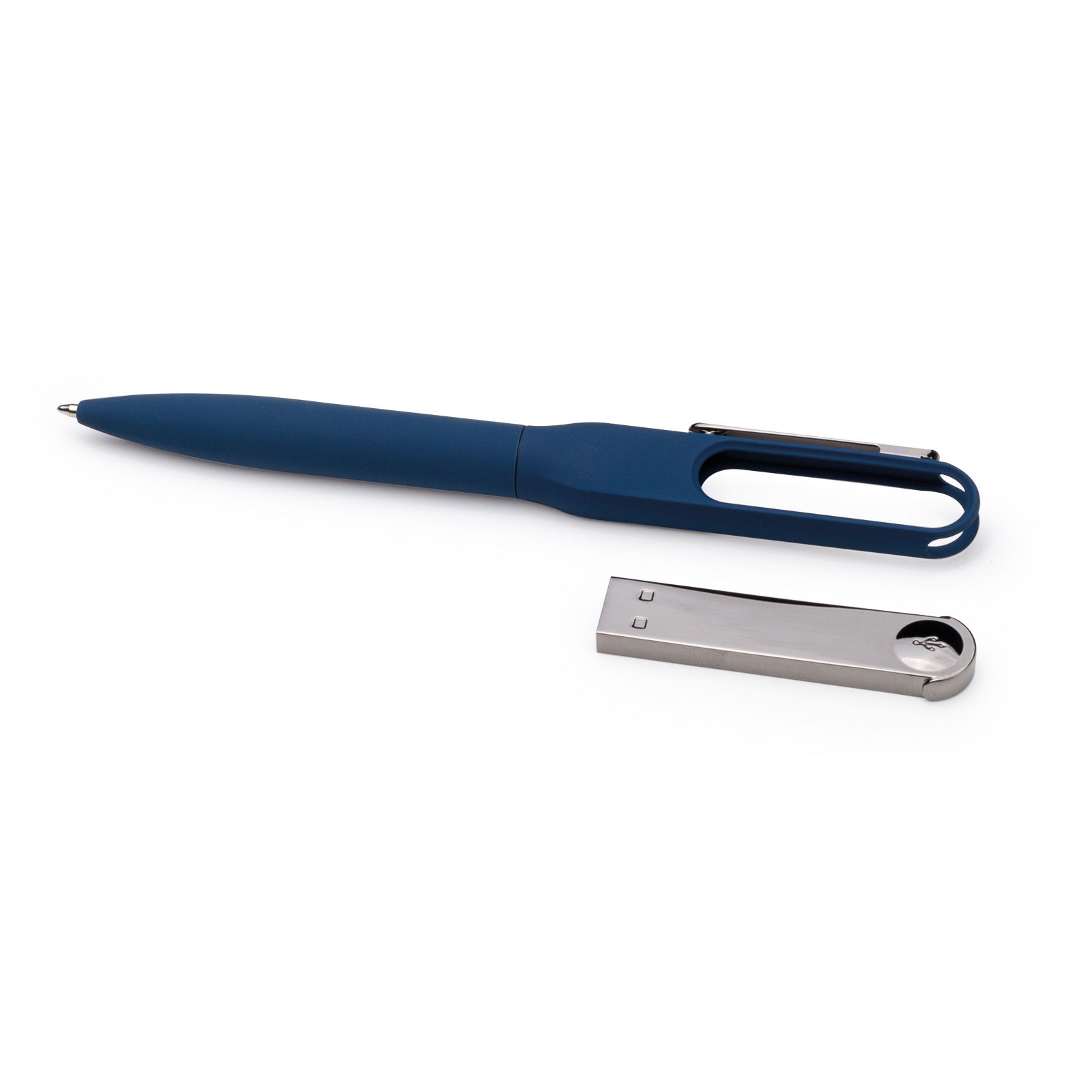 BİGA LACİVERT USBLİ METAL TÜKENMEZ KALEM 3