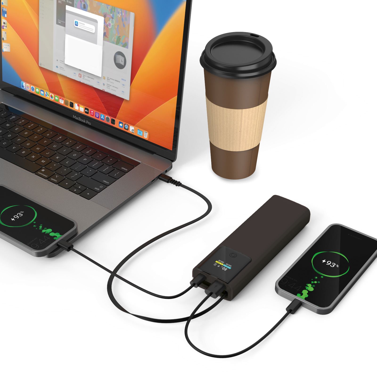 AKYAKA 20.000 MAH SİYAH POWERBANK 4