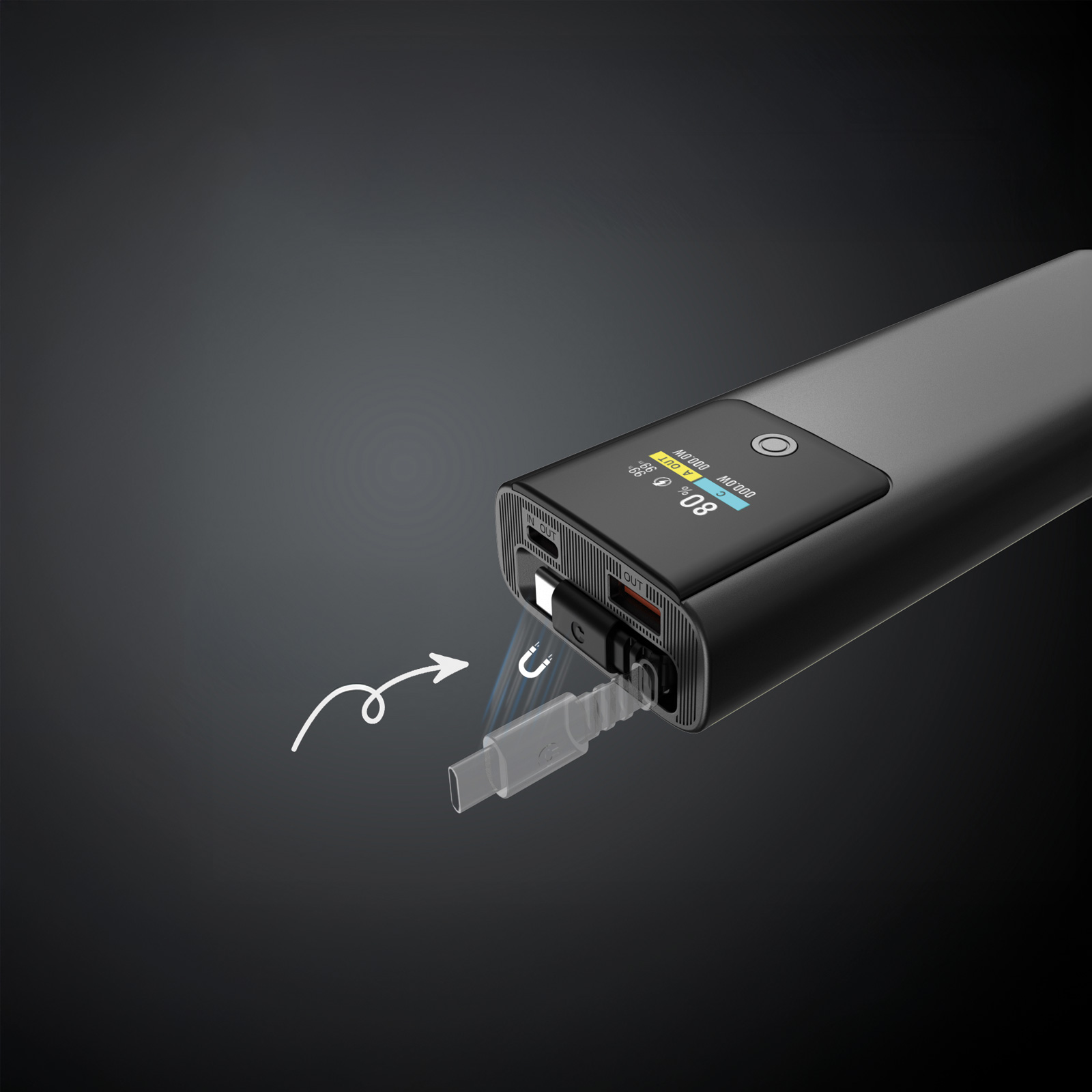 AKYAKA 20.000 MAH SİYAH POWERBANK 3