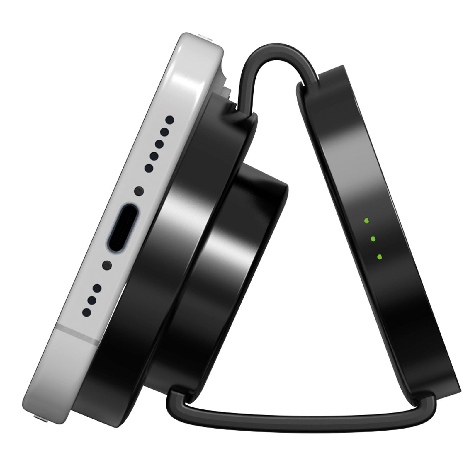 KERVAN SİYAH 3 LÜ WIRELESS ŞARJ STANDI 2