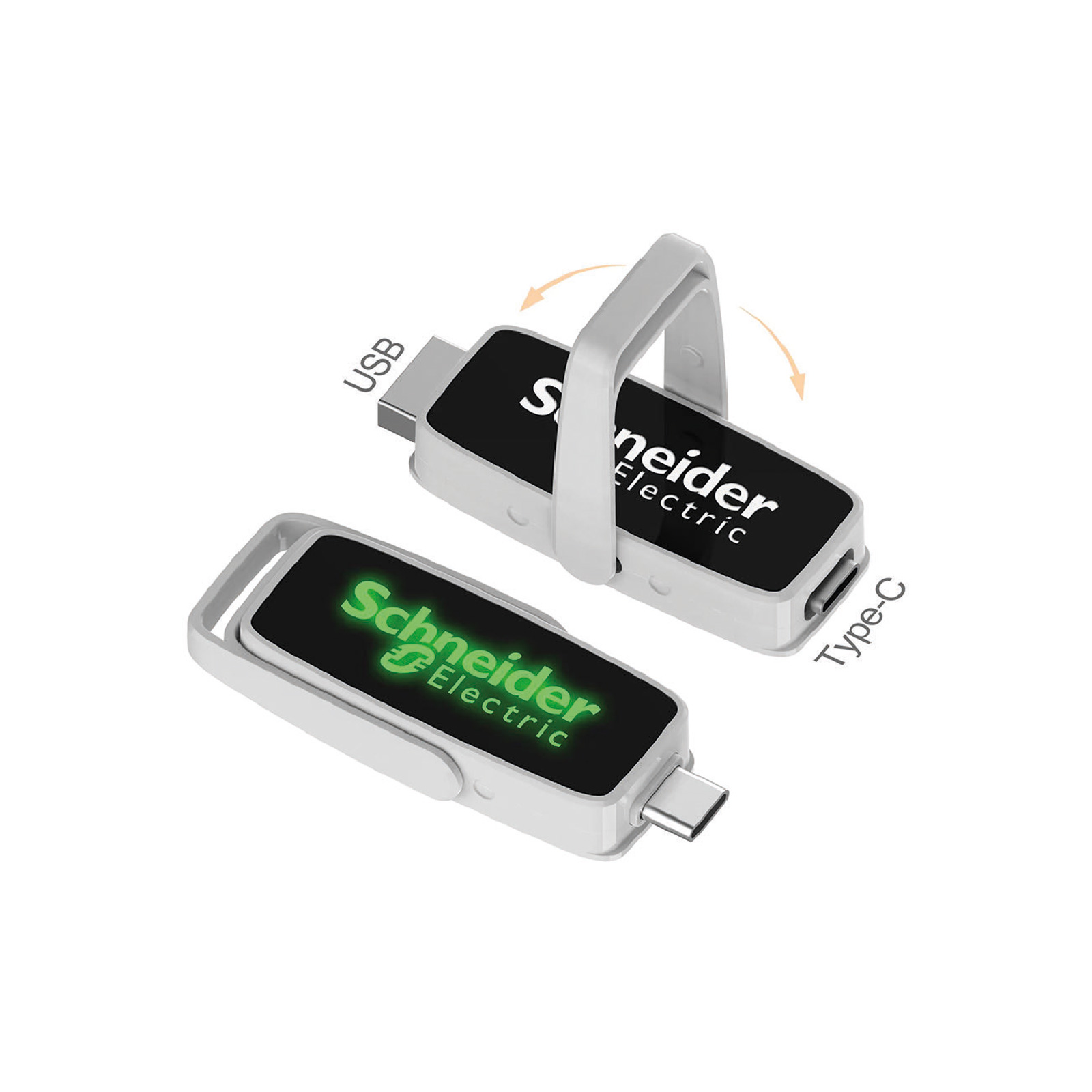 AHLAT SİYAH 32 GB TYPE-C OTG IŞIKLI USB BELLEK 2