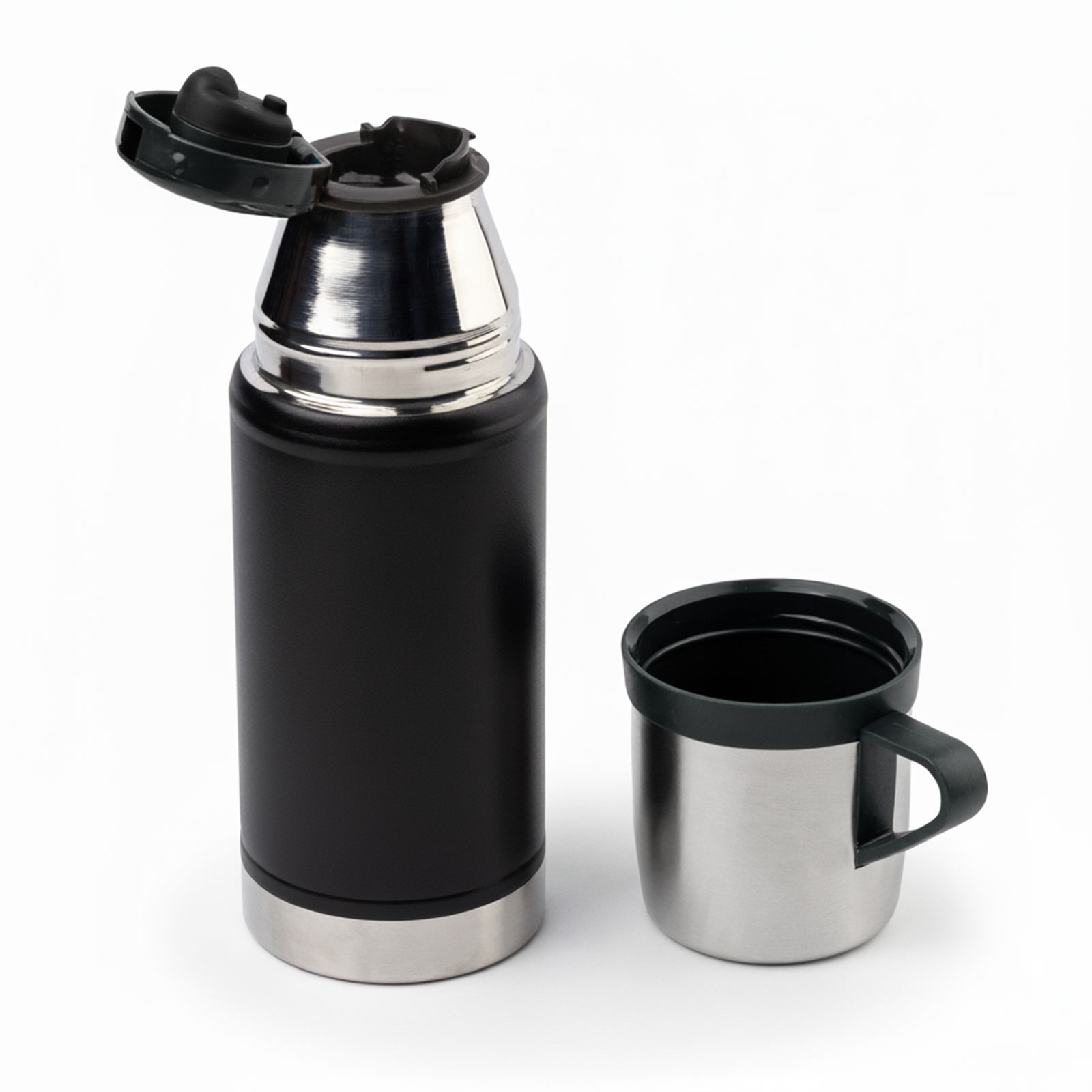 KARTEPE SİYAH 500 ML BARDAKLI TERMOS 2
