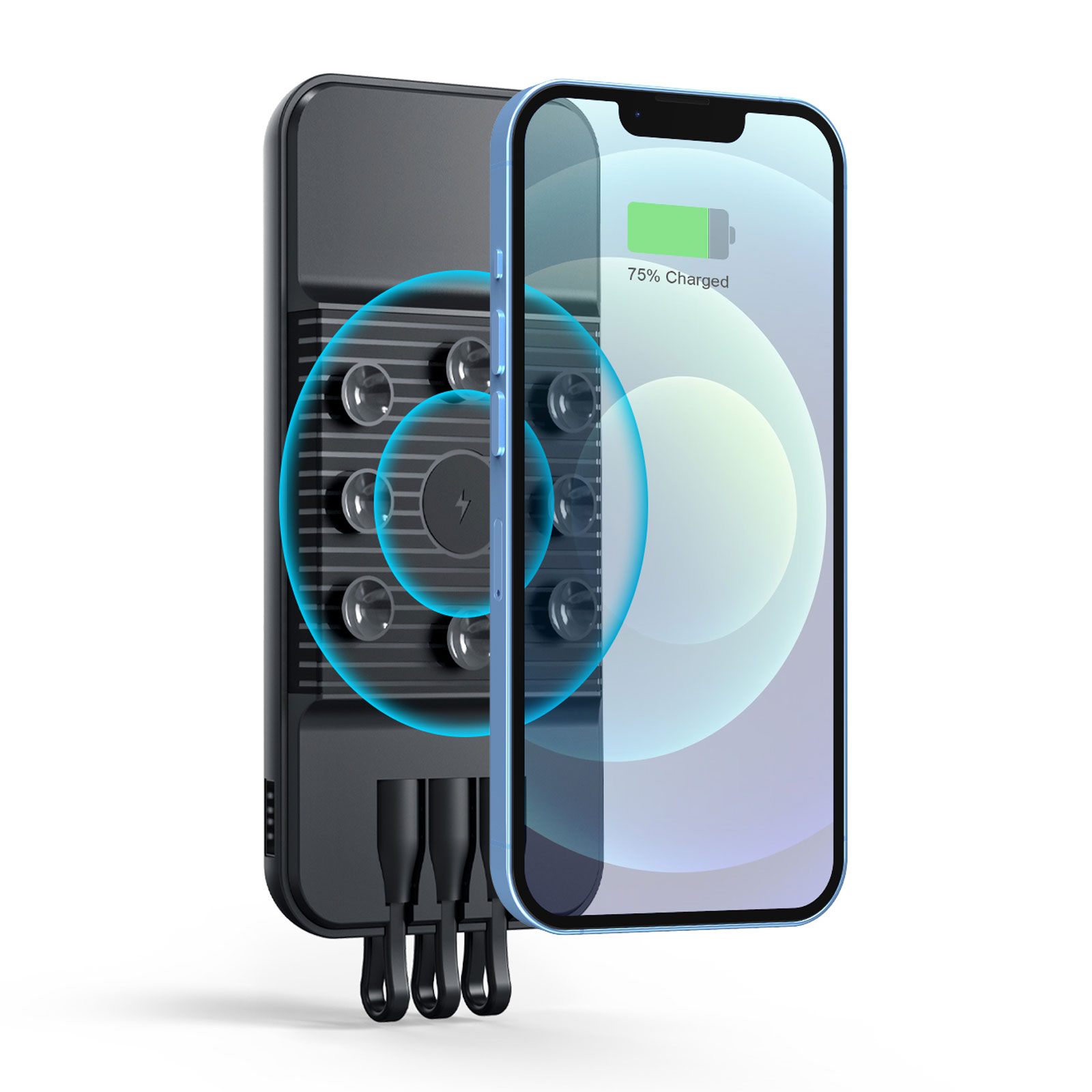 ÇİRİŞ 10.000 MAH SİYAH WIRELESS STANDLI POWERBANK 4